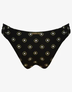 Watercult Tiles Craft Hipster Bikini Pant - Black Neutrals Hot