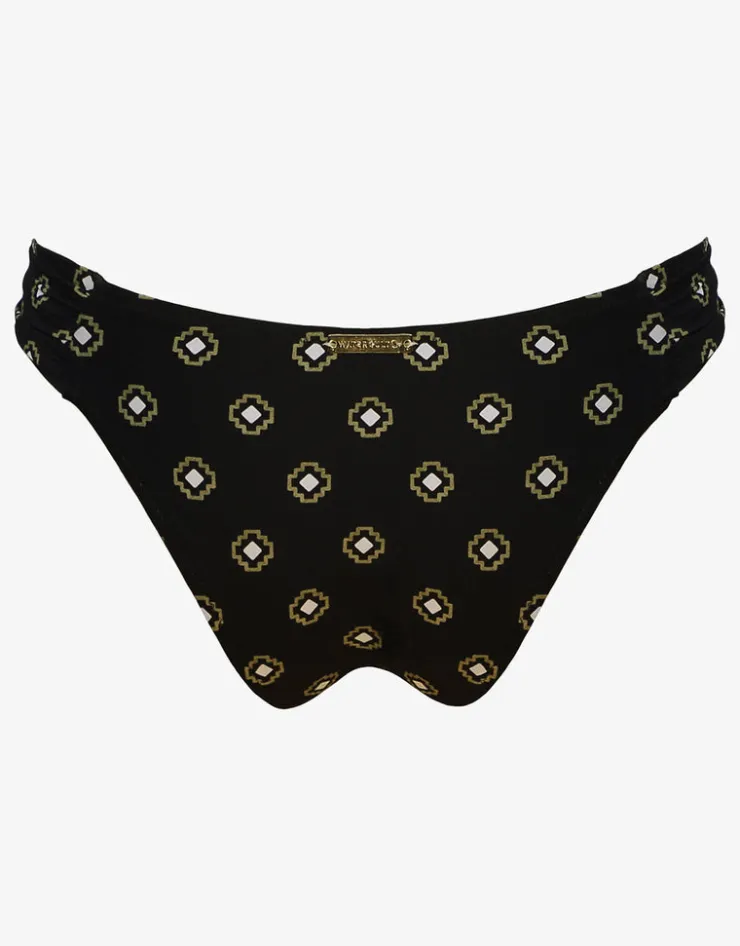 Watercult Tiles Craft Hipster Bikini Pant - Black Neutrals Hot