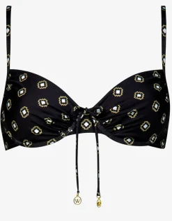 Watercult Tiles Craft Underwired Bikini Top - Black Neutrals Clearance