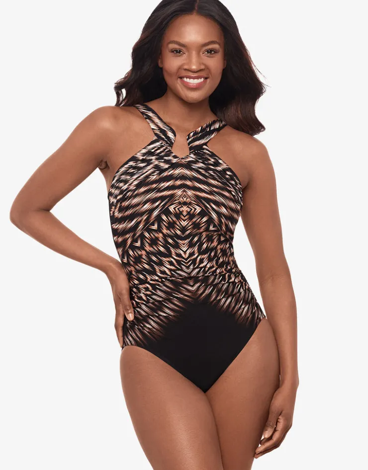 Miraclesuit Topkapi Aphrodite Swimsuit - Black Multi Discount