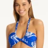 Sea Level Tradewind Halter Bandeau Bikini Top - Cobalt Sale
