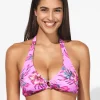 Lidea Tropic Radiance Halter Bikini Top - Electric Pink Clearance