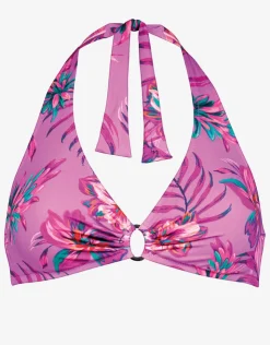 Lidea Tropic Radiance Halter Bikini Top - Electric Pink Clearance