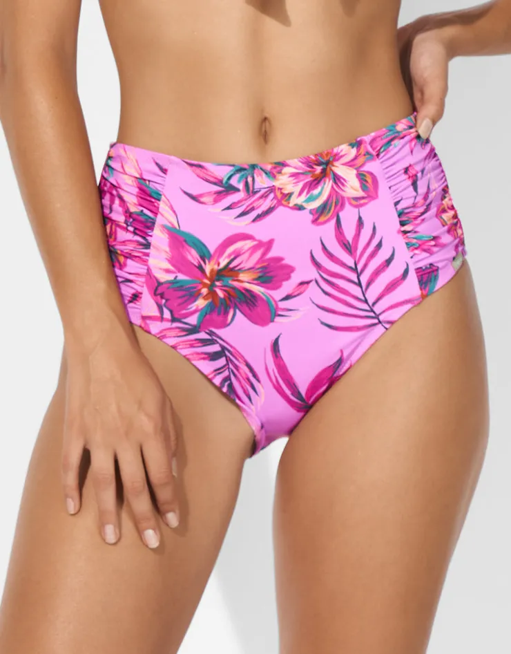 Lidea Tropic Radiance High Waist Bikini Pant - Electric Pink Sale