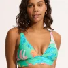 Seafolly Tropica Longline Tri Bikini Top - Jade Fashion