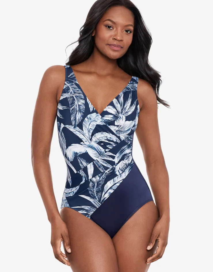 Miraclesuit Tropica Toile Oceanus Swimsuit - Navy White Best