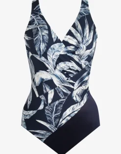 Miraclesuit Tropica Toile Oceanus Swimsuit - Navy White Best