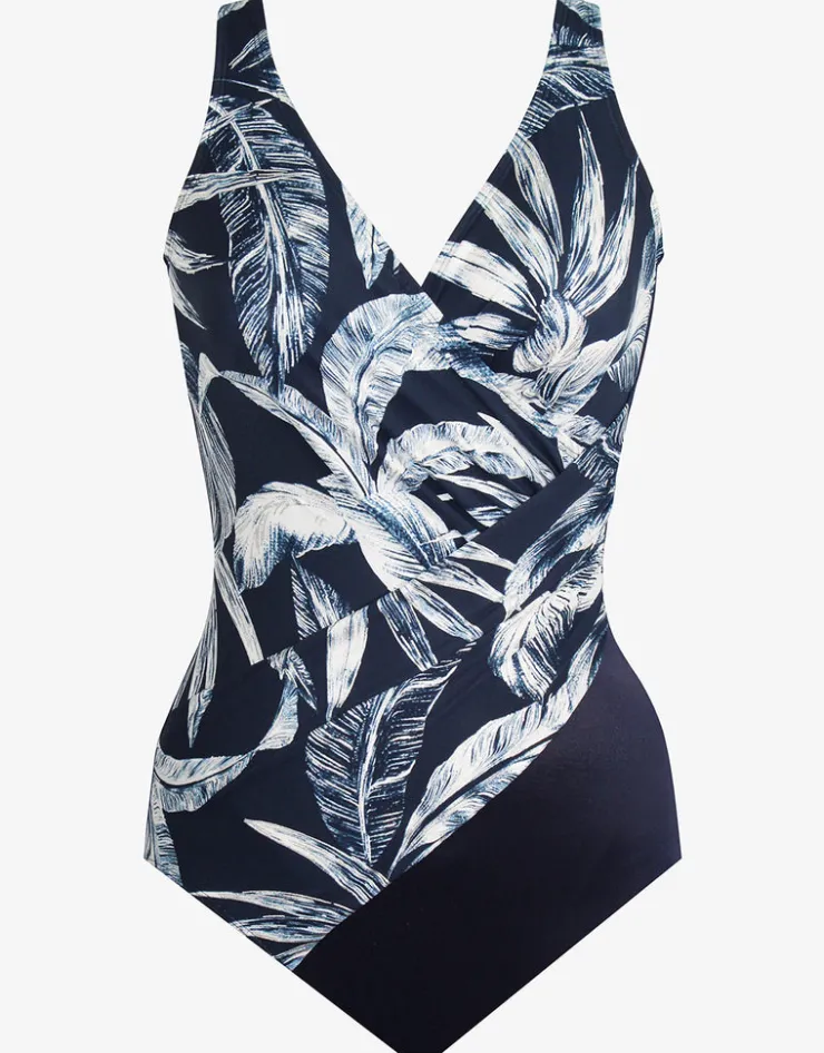 Miraclesuit Tropica Toile Oceanus Swimsuit - Navy White Best