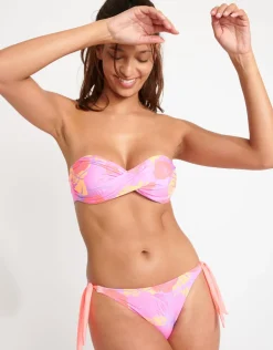 Banana Moon Tropicalia Boro Twist Bandeau Bikini Top - Lilac Hot