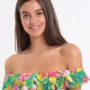 Banana Moon Tropicool Tolvo Off The Shoulder Bikini Top - Blue Outlet
