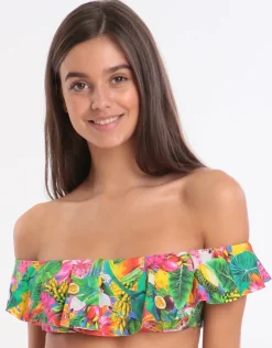 Banana Moon Tropicool Tolvo Off The Shoulder Bikini Top - Blue Outlet