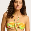 Seafolly Tropique Ruched Underwired Bikini Top - Aloe Gel Online