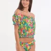 Banana Moon Tropivoil Binky Off The Shoulder Top - Blue New