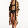 Sea Level Troppica Kimono - Black Clearance