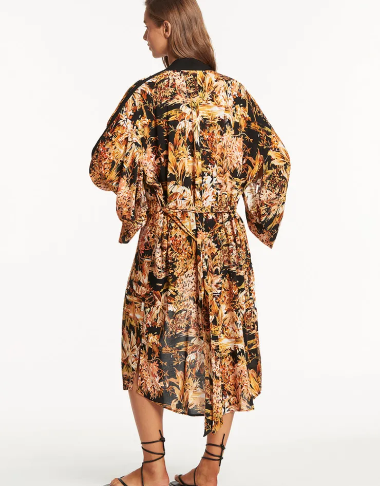 Sea Level Troppica Kimono - Black Clearance