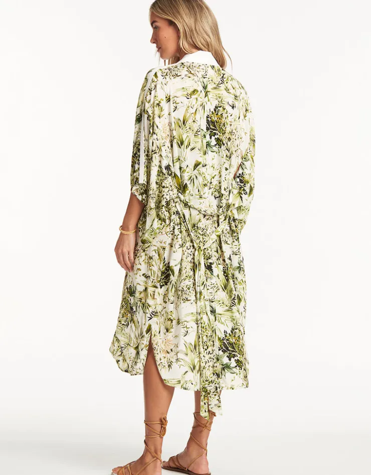Sea Level Troppica Kimono - White New