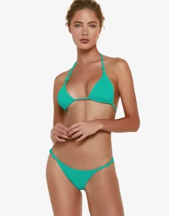 ViX Paula Hermanny Tulum Milano Knot Bikini Pant Full - Aqua Clearance