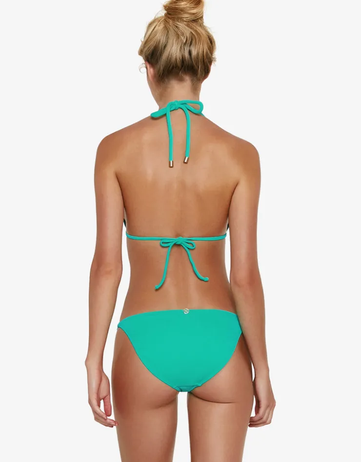 ViX Paula Hermanny Tulum Milano Knot Bikini Pant Full - Aqua Clearance