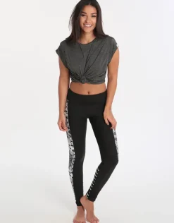 Seafolly Twist Front Crop Tee - Grey Marle Clearance