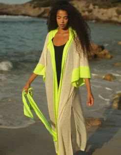 Pitusa Two Tone Kimono - Ecru Hot