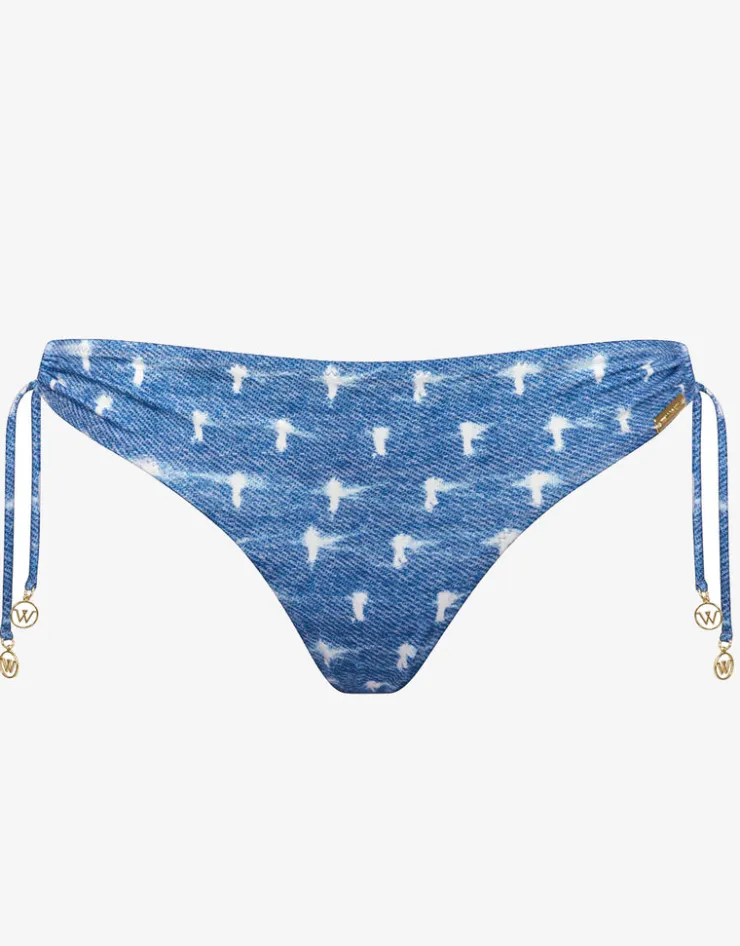 Watercult Urban Indigo Loop Side Bikini Pant - Denim White Discount