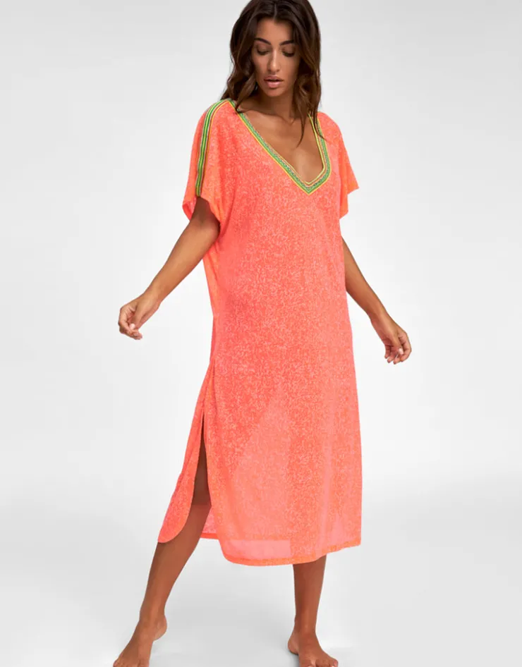Pitusa V Back Dress - Watermelon Hot