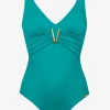 Charmline V Detail Uni Swimsuit - Pool Fashion