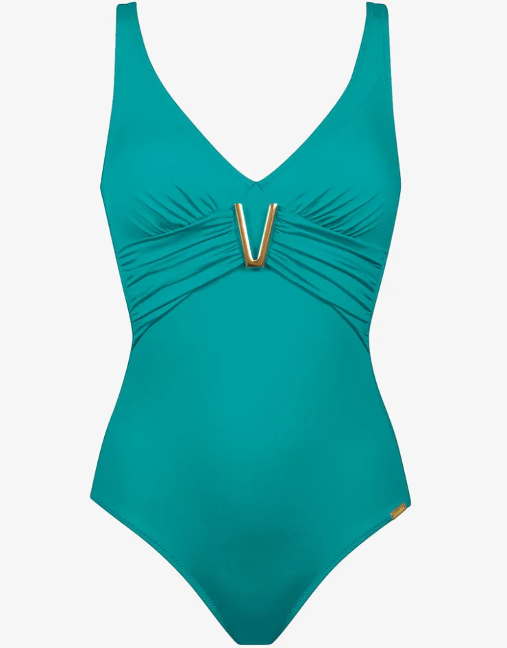 Charmline V Detail Uni Swimsuit - Pool Fashion
