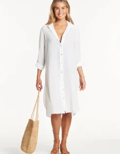 Sea Level Vacation Beach Shirt - White New