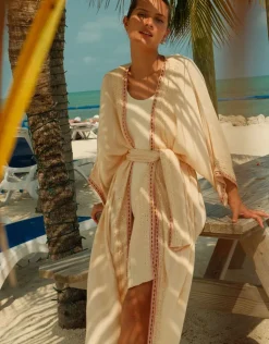 Pitusa Vanessa Sequin Kimono - Melon Clearance