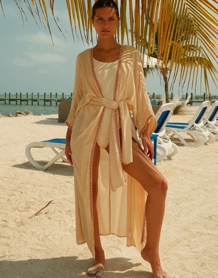 Pitusa Vanessa Sequin Kimono - Melon Clearance