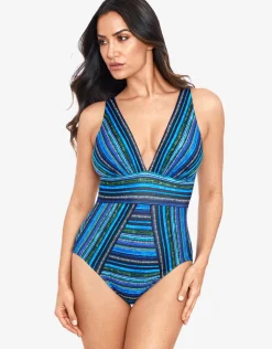 Miraclesuit Veranda Odyssey Swimsuit - Blue Clearance