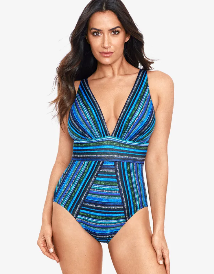 Miraclesuit Veranda Odyssey Swimsuit - Blue Clearance
