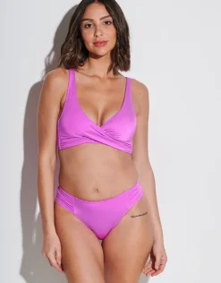 Watercult Viva Energy Ruched Side Bikini Pant - Pink Flash Outlet