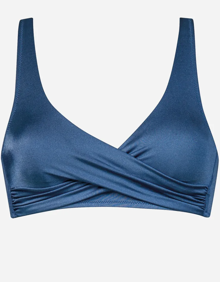 Watercult Viva Energy Twist Front Bikini Top - Denim Dose Outlet