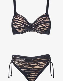 Charmline Wild Adventures Underwired Bikini Set - Tiger Clearance
