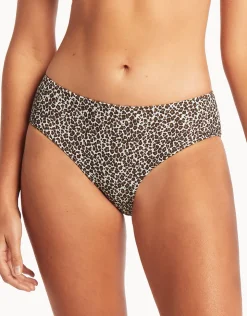 Sea Level Wild Cat Mid Bikini Pant - Animal Outlet