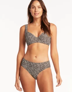 Sea Level Wild Cat Mid Bikini Pant - Animal Outlet