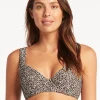 Sea Level Wild Cat Underwired C/D Cup Bikini Top - Animal Online
