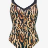 Charmline Wild Noblesse Moulded Swimsuit - Black Nougat Fashion
