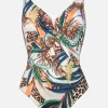 Charmline Wild Swing Underwired Twist Front Swimsuit - Botanical Leo Outlet