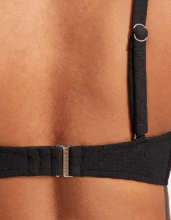 Seafolly Willow DD Fixed Tri Bikini Top - Black Fashion
