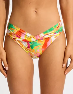 Seafolly Wonderland Twist Band Hipster Bikini Pant - Fuchsia Rose Sale