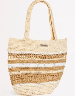 Seafolly Woven Stripe Basket - Natural Online