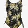 Charmline Yucca Flash Inclusive Fit Swimsuit - Black Khaki Sale
