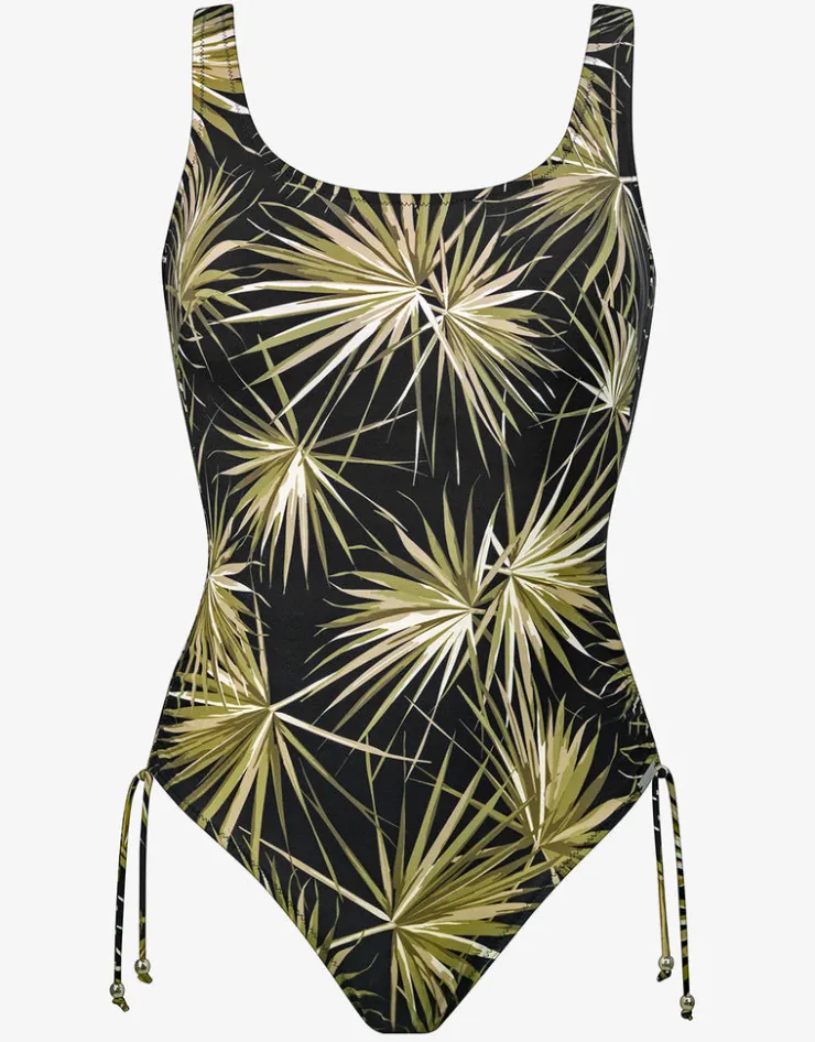 Charmline Yucca Flash Inclusive Fit Swimsuit - Black Khaki Sale
