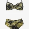 Charmline Yucca Flash Underwired Bikini Set - Black Khaki Outlet