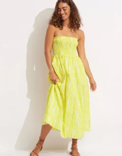 Seafolly Zahara Dress Skirt - Celery Discount