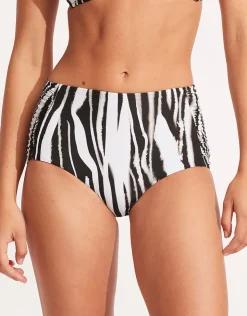 Seafolly Zahara Ruched Side High Waisted Bikini Pant Online
