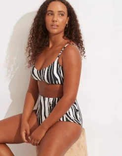 Seafolly Zahara Ruched Side High Waisted Bikini Pant Online